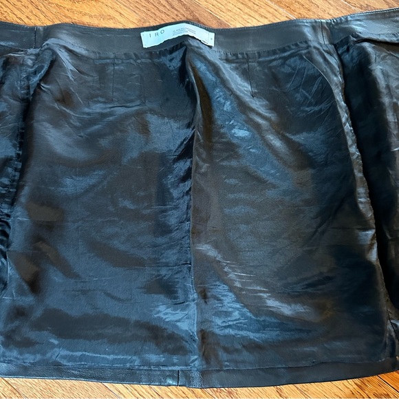 IRO Diaby Button-Front Leather Black Mimi Skirt US 4 EUC - Picture 4 of 8